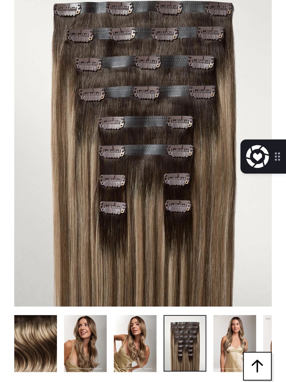 Luxy Clip In Extensions ~ Brown Blonde Balayage Women’s Hair - Picture 4 of 7
